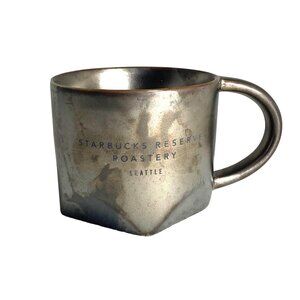 Starbucks Reserve Roastery 2017 Seattle Coffee Mug 8 Oz Metallic  Square Base Di